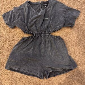 Gray Heyson Cutout Romper
